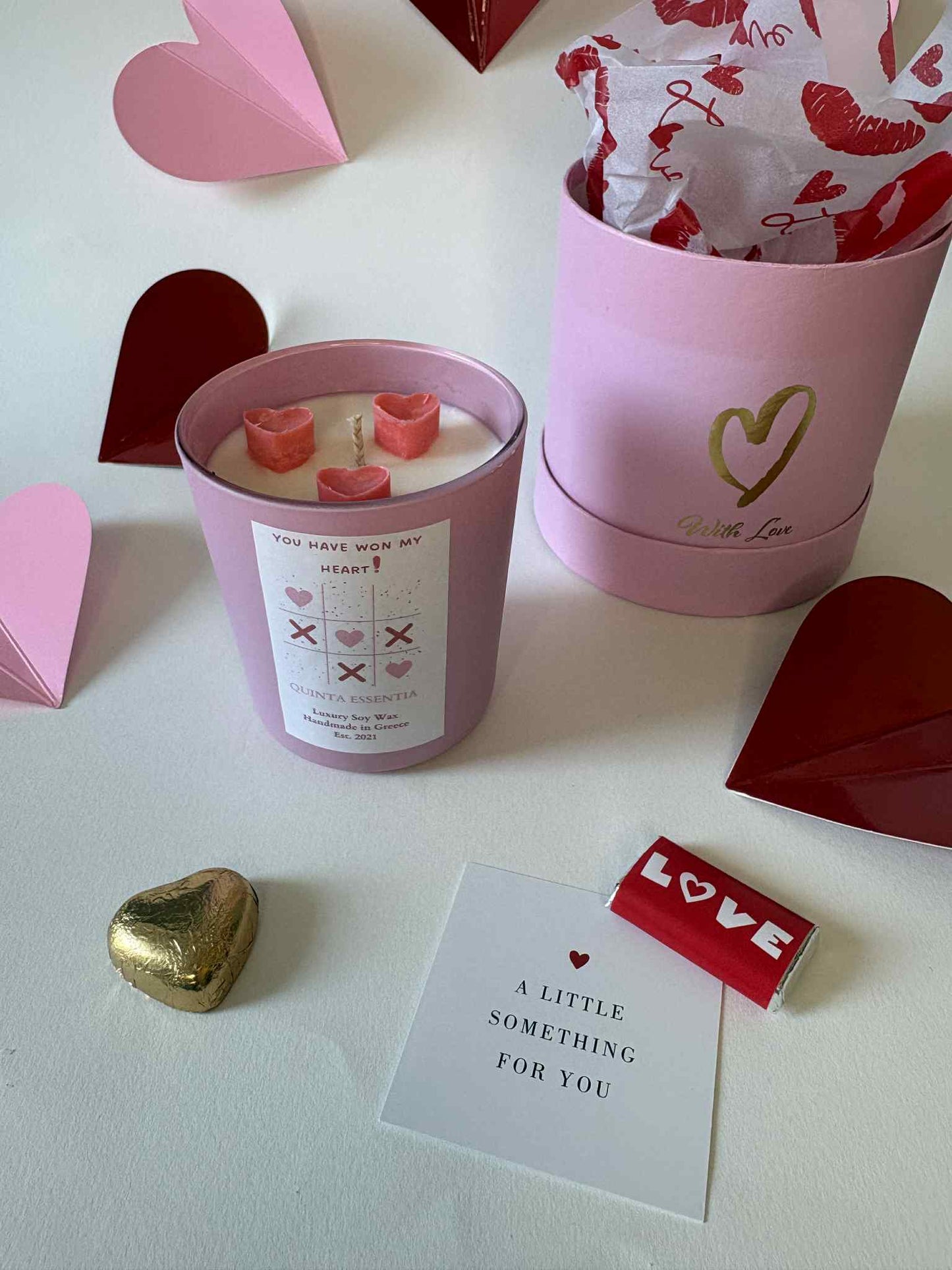 You have won my heart Pink candle